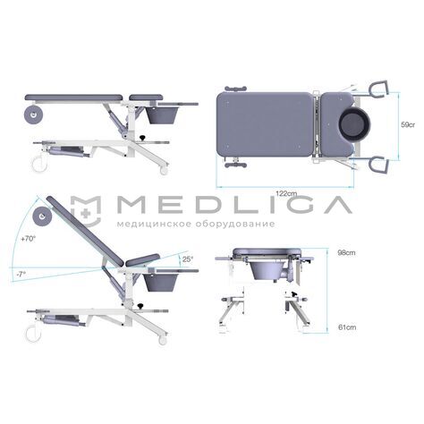 Смотровое гинекологическое кресло Lojer Afia 4060, 4